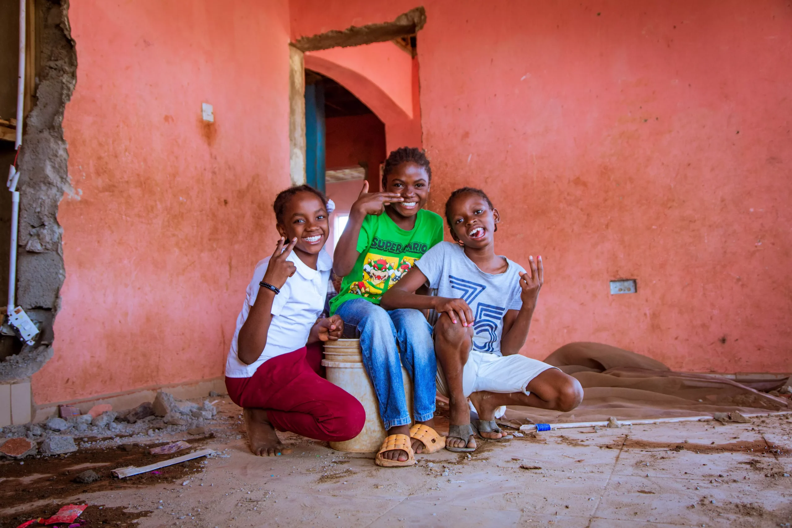 happy children supported by charity program